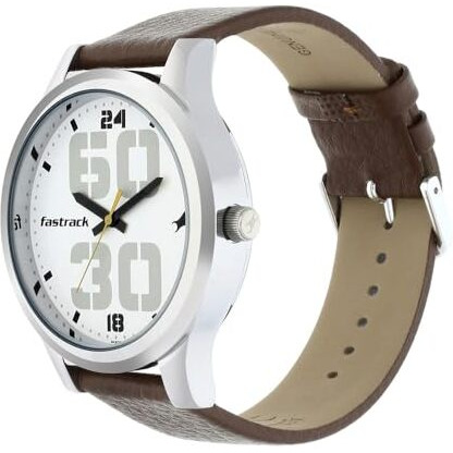 Fastrack Bold Analog White Dial Men's Watch Nm38051Sl06/Nn38051Sl06