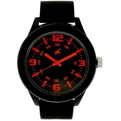 Fastrack Quartz Analog Black Dial Plastic Strap Watch For Unisex-Ns38003Pp13W/Nt38003Pp13W
