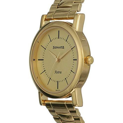 Sonata Analog Champagne Dial Men's Watch-Nn77049Ym01/Np77049Ym01