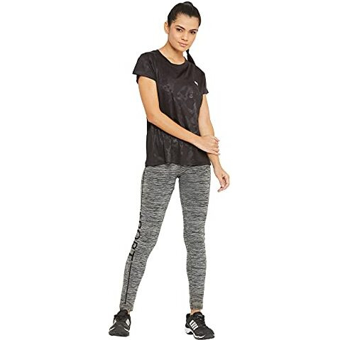 Clovia Women's Polyester Activewear Short Sleeve Sports T-Shirt (At0124P13_Black_Xl)