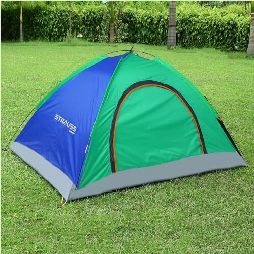 Strauss 6 Person Camping Tent | 5-10 Minute Setup | Superior Air Ventilation | Ideal For Indoors And Outdoors | | Waterproof Tent For Camping | Camping Accessories,Multicolor