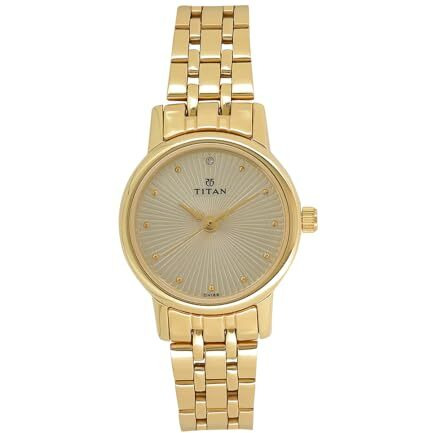 Titan Karishma Revive Analog Champagne Dial Women's Watch 2593Ym01/Nn2593Ym01/Np2593Ym01