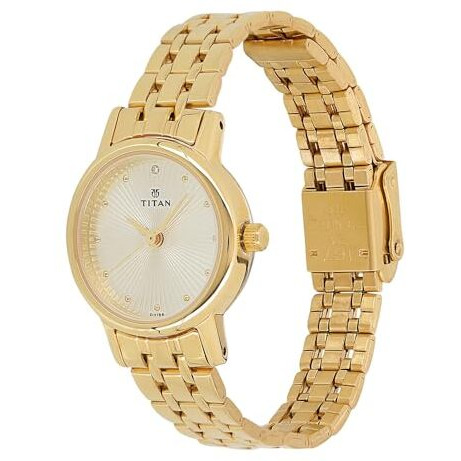 Titan Karishma Revive Analog Champagne Dial Women's Watch 2593Ym01/Nn2593Ym01/Np2593Ym01