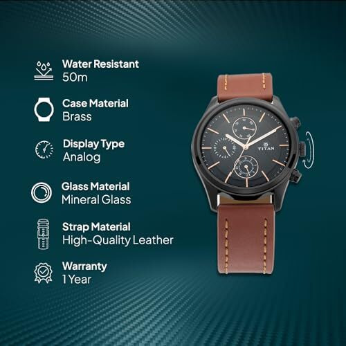 Titan Neo Iv Analog Black Dial Men's Watch Nm1805Nl01/Nn1805Nl01/Np1805Nl01