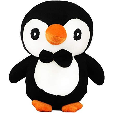 Webby Soft Animal Plush Penguin Toy 20Cm, Black