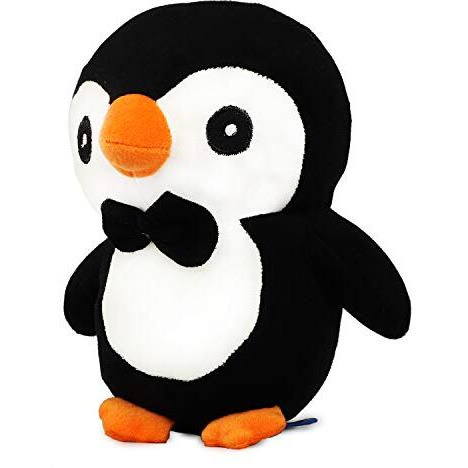 Webby Soft Animal Plush Penguin Toy 20Cm, Black
