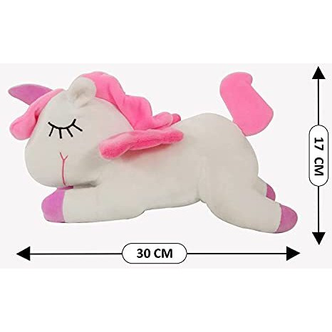 Webby Funny Unicorn Stuffed Animal Plush Soft Toy, Pink 30Cm
