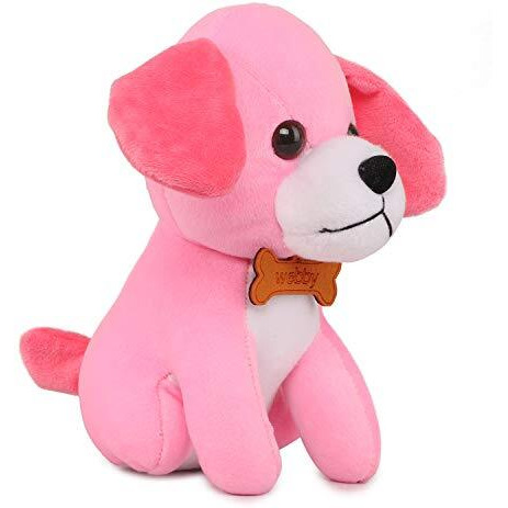 Webby Combo Of 4 Plush (Brown Dalmatian, Green Dinosaur, Yellow Deer And Pink Dog) Soft Toys, Teddy Bear For Kids
