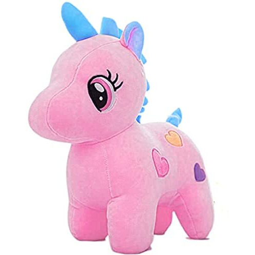 Webby Standing Unicorn Teddy Bear Plush Soft Toy Cute Kids Birthday Animal Baby Boys/Girls, 25Cm (Pink)