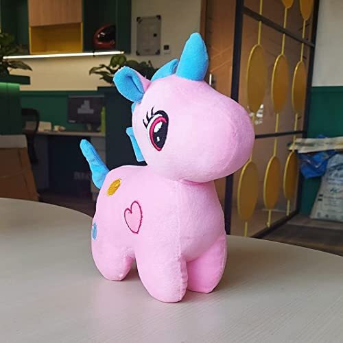 Webby Standing Unicorn Teddy Bear Plush Soft Toy Cute Kids Birthday Animal Baby Boys/Girls, 25Cm (Pink)