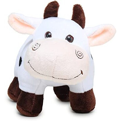 Webby Plush Adorable Standing Cow With Smiling Face Stuffed Soft Doll Toy For Kids