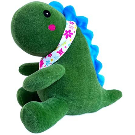 Webby Plush Cute Sitting Dinosaur Stuffed Soft Animal Toys For Kids, 25 Cm (Green)
