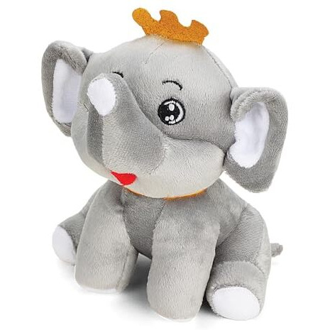 Webby Plush Cute Crown Elephant Soft Toy For Kids - 20 Cm