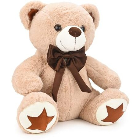 Webby Plush Cute And Adorable Teddy Bear With Star Paw | Birthday Gift For Girls, Wife, Girlfriend, Boyfriend, Husband | Diwali | Valentine Gift | Soft Toys For Kids And Adults (Beige)