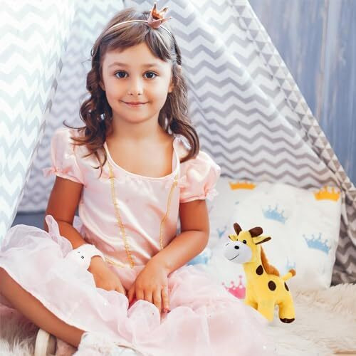 Webby Plush Standing Giraffe Soft Toys For Kids 30 Cm (Yellow)