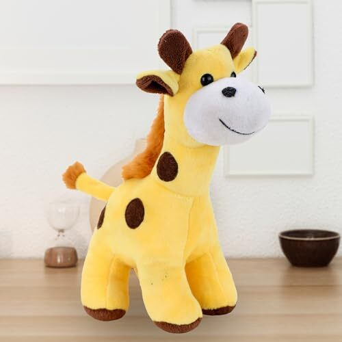Webby Plush Standing Giraffe Soft Toys For Kids 30 Cm (Yellow)