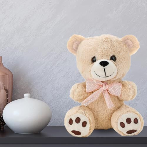 Webby Plush Cute And Adorable Teddy Bear Soft Toys For Kids 22 Cm (Beige)