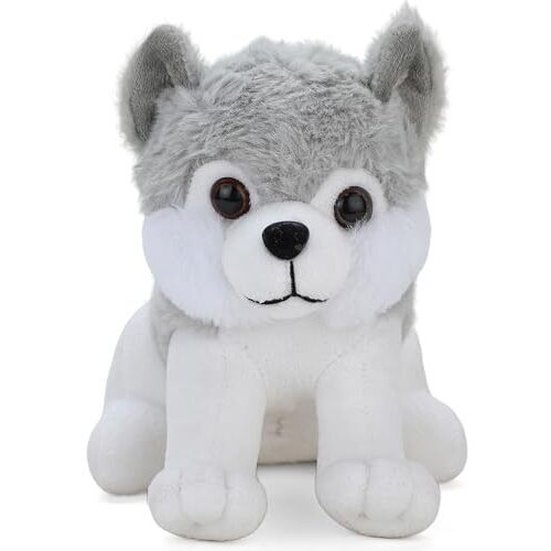 Webby Plush Husky Soft Toys For Kids Small, 20 Cm (Gray)