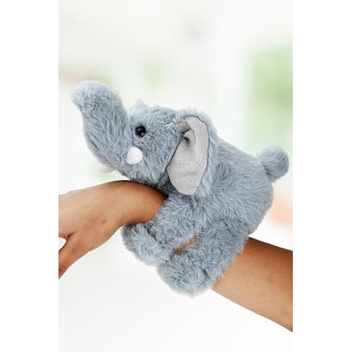 Webby Adorable Elephant Wrist Band Soft Toys | Slap Bracelet For Party Favors | Plush Stuffed Animal | Christmas | Birthday Gift | Party Surprise For Kids Teenager Boys And Girls