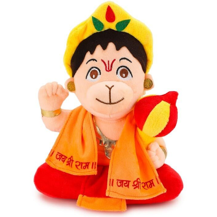 Webby Plush Hanuman Soft Toys For Kids | Decoration Items For Home Dcor, Car Dashboard, And Office Table | God Statue For Festival | Diwali | Birthday Gift For Kids, Family And Friends