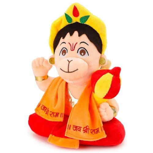 Webby Plush Hanuman Soft Toys For Kids | Decoration Items For Home Dcor, Car Dashboard, And Office Table | God Statue For Festival | Diwali | Birthday Gift For Kids, Family And Friends