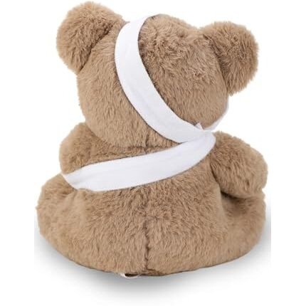 Webby Plush Get Well Soon Teddy Bear Soft Toys | Gift And Decoration Item | Cute And Huggable Stuffed Teddy Bear With Printed Ribbon For Kids And Adults