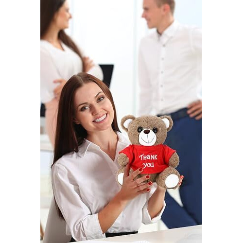 Webby Plush Thank You Teddy Bear Soft Toys | Return Gift And Decoration Item | Adorable And Huggable Stuffed Teddy Bear With Printed T-Shirt For Kids And Adults