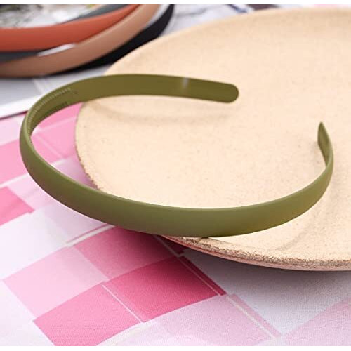 Anna Creations Fashion Plastic Elastic Wavy Hair Comb Teeth Shine Hairband Hoop Matte Accessory For Women (Multicolor) (Pack Of 12 Pcs) (Multi-1, Large)
