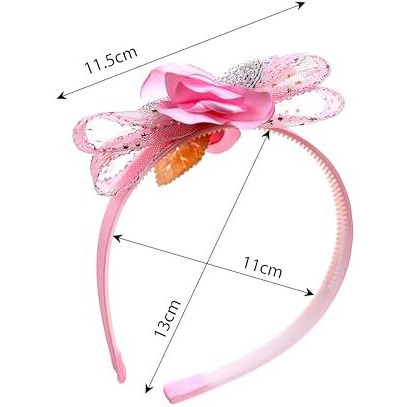 Anna Creations Glitter Bow Hairband Shiny Bow Knot Teeth Plastic Hairband For Girls Hair Band Stylish Hair Accessories For Women & Girls (3 Pc)
