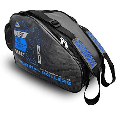 Jaspo Roller Skates Bag For Inline & Quad Skating (12X11X9 Inches)  Durable Polyester, Spacious Design To Carry Complete Roller Skate Kit (Grey Blue)