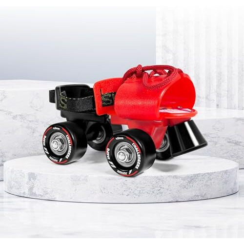 Jaspo Challenger Roller Skates For Kids (Ages 3-7), Adjustable Fit (Foot Length 18-21 Cm), Skates For Kids 3+ Years, Premium 45Mm 85A Pvc Wheels, Perfect Beginner Quad Skates