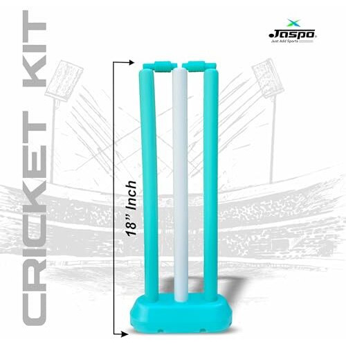 Jaspo Cricket-Kid Complete Cricket Set For Kids Perfect Introduction To Cricket For Young Players, Plastic Bat For Practice & Initial Training Of Beginners And Learners (Size-1 (Age 2 To 5 Yrs))