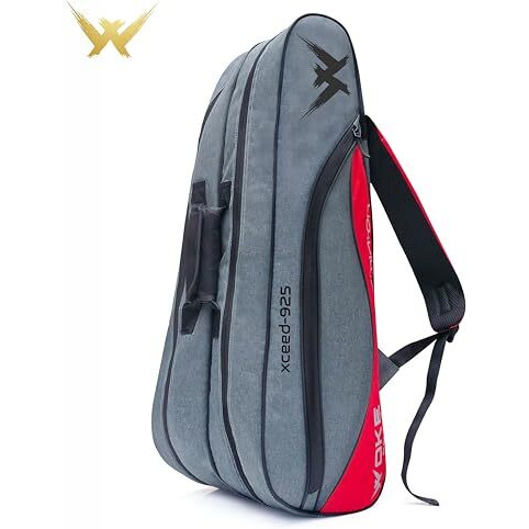 Woke Exceed Badminton Kit Bag, Double Zipper, Spacious Badminton Equipment Bag, Adjustable Strap, Multiple Compartments (Exceed-925)