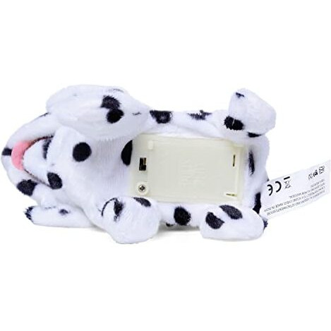 Rowan Fuzzbuzz Ms. Spotty Walking Dog | Interactive Animal Soft Toys For Kids Age 3Y+ | Birthday Gift For Kids | Stuffed Puppy Toys | Plush Animal Toy | Battery Operated Toy, White & Black