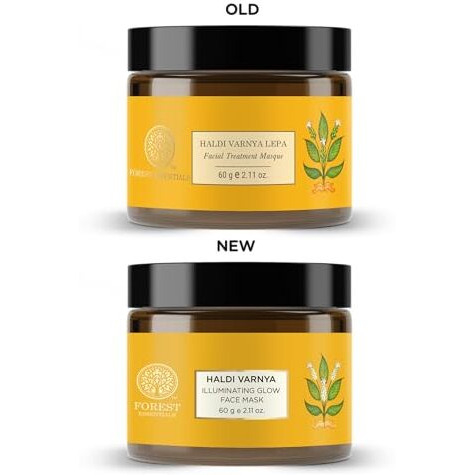 Forest Essentials Haldi Vernya Lepa | Ayurvedic Skin Brightening Facial Mask With Turmeric | Moisturising And Hydrating Face Pack, 1 Count
