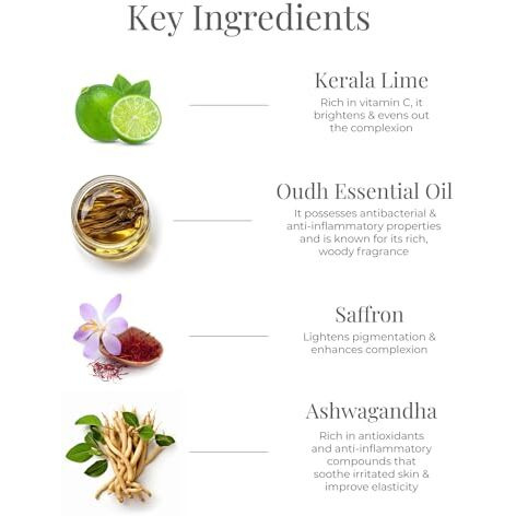 Forest Essentials After Bath Oil Lime Saffron Oudh | Ayurvedic Scented Natural After Shower Oil | For Nourished & Moisturised Skin