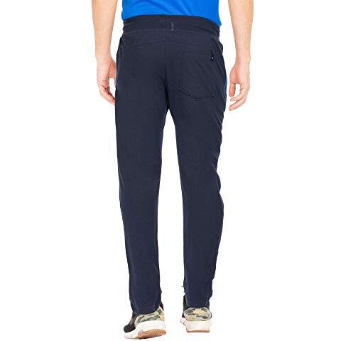 Van Heusen Athleisure Men Regular Fit Mid Rise Trackpants - Cotton Rich - Smart Tech, Easy Stain Release, Anti Stat, Ultra Soft, Moisture Wicking_50052_Navy_Xl