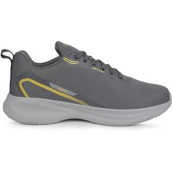 Liberty Leap7X Kooper-1E Running Shoes For Men With Eva Sole|Suitable For Walking, Gym, Outdoor|Mesh Outsole|Memory Foam Insole|Stylish, Comfortable & Durable|Sports Footwear (Dark Grey - 42 Eu)
