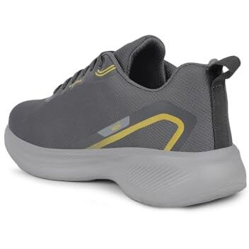 Liberty Leap7X Kooper-1E Running Shoes For Men With Eva Sole|Suitable For Walking, Gym, Outdoor|Mesh Outsole|Memory Foam Insole|Stylish, Comfortable & Durable|Sports Footwear (Dark Grey - 42 Eu)