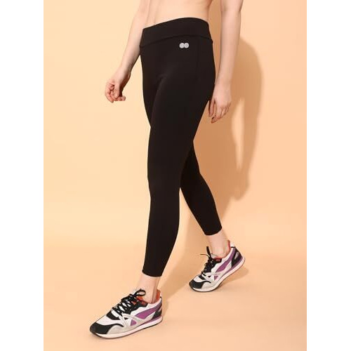 Clovia Women's Snug-Fit High-Rise Active Tights (Ab0042E13_Black_Xxl)