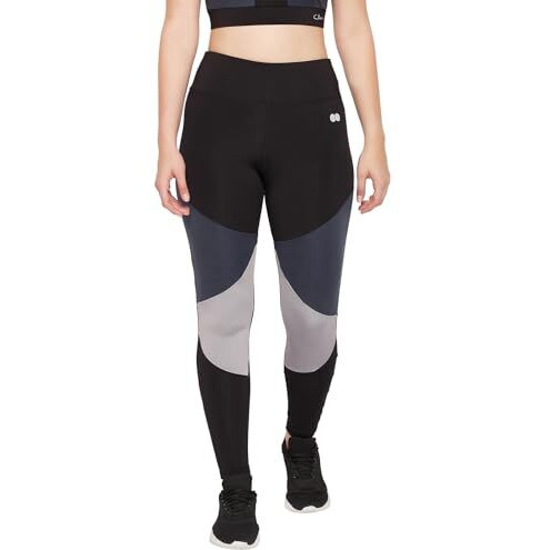 Clovia Women's Snug Fit Active Ankle Length Tights (Ab0109P13_Black_L)