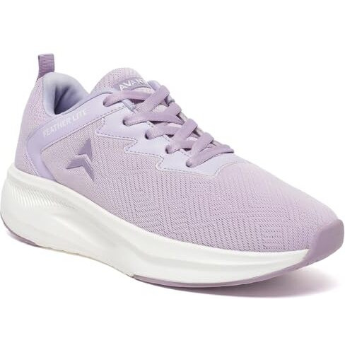 Avant Women's Reva Running Shoes - Superior Cushioning, Enhanced Grip Tpr Outsole, Superior Traction, Anti Skid, Lightweight, Shock Absorption Tech, Sports Footwear (Avwsh033Cl01Uk6_Lavender_Uk6)