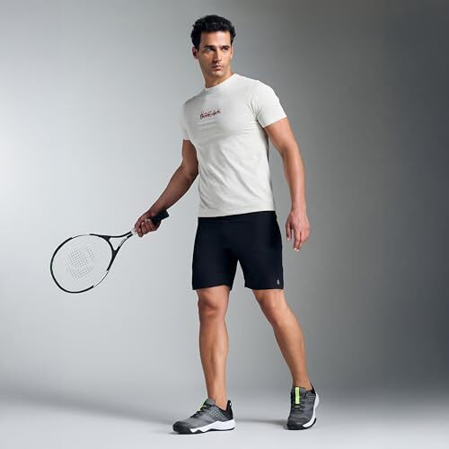 Avant Men's Rallyknit Tennis Shoes-Non Marking, Anti Skid Shoes With Rubber Outsoles,Lightweight, Ideal For Outdoor Sports Tennis Badminton, Volleyball (Avmsh211Cl01Uk9_Uk 9_Grey)