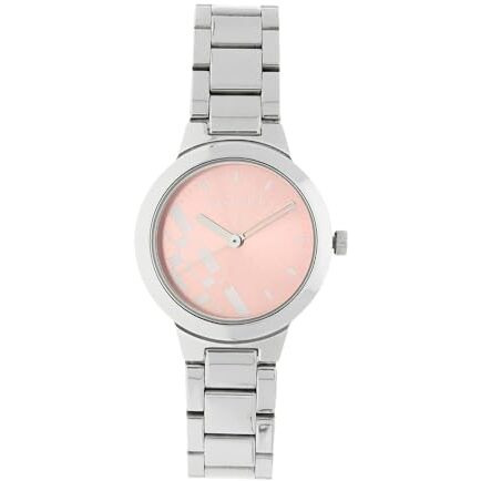 Fastrack Quartz Analog Pink Dial Stainless Steel Strap Watch For Girls-Ns6150Sm04