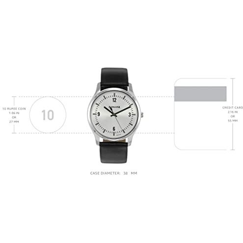 Sonata Essentials Analog Silver Dial Men's Watch-Nn77082Sl01W/Np77082Sl01W
