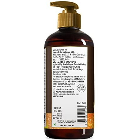 Wow Skin Science Ubtan Body Wash For Tan Removal And Glowing Skin - With Chickpea Flour, Almond, Safron & Turmeric Extract - 500Ml
