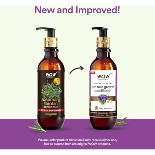 Wow Skin Science Rosemary & Biotin Anti Hair Fall Conditioner | Prevents Tangling & Revives Dull Hair | Promotes Hair Growth & Prevents Hair Fall 250Ml (Pack Of 1)