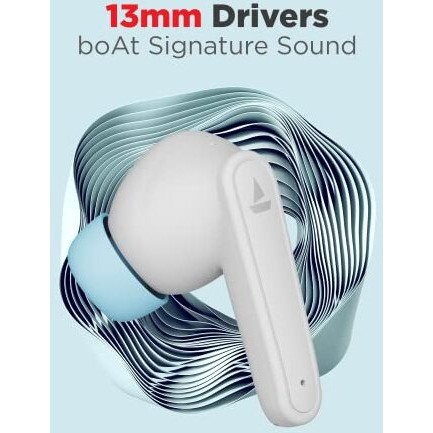 Boat Airdopes 113 Tws Wireless In Ear Earbuds With Enx Tech, Beast Mode, Asap Charge, 24H Playtime, Immersive Audio, Ipx4, Iwp, Touch Controls, Lightweight Build(Pearl White)