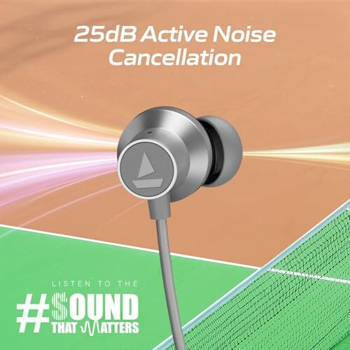 Boat Rockerz 280 Anc W/Crystal Bionic Sound Powered By Dirac Opteo, Active Noise Cancellation, 13Mm Drivers, Asap Charge, 24H Playback & Enx Tech In- Ear Bluetooth Neckband(Funky Grey)