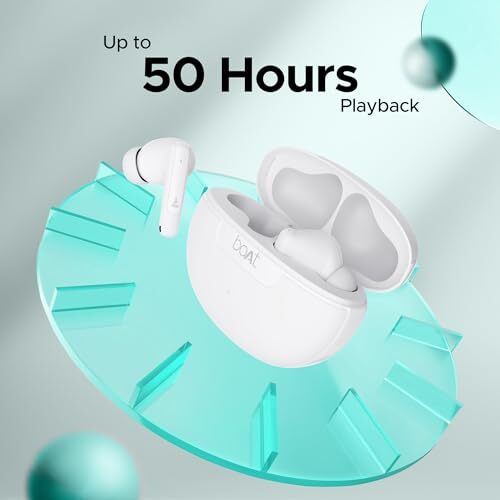 Boat Airdopes 161 Anc Tws Earbuds W/ 32 Db Anc, 50 Hrs Playback, 50 Ms Low Latency Beasttm Mode, Iwptm Tech, Dual Eq Modes, 4 Mics With Enx, Asap Charge, Bluetooth V5.3(White)